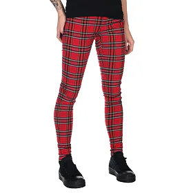 kalhoty plátěné URBAN CLASSICS Skinny Tartan 31