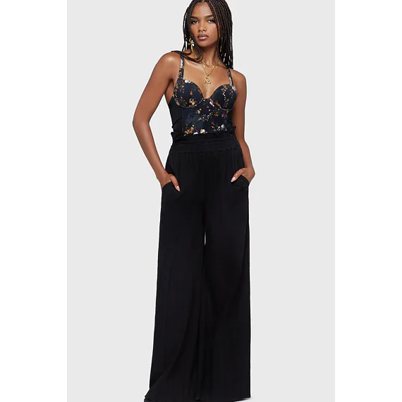 kalhoty dámské KILLSTAR - Bloomia - Black - KSRA014567